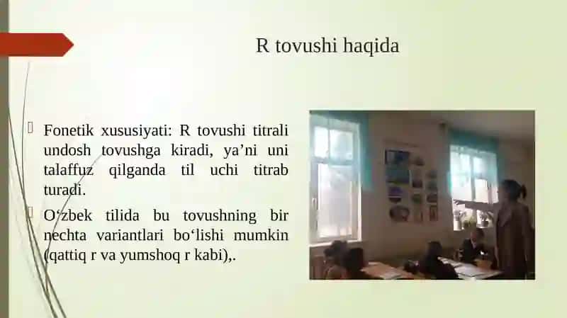 R tovush va R harflari 4