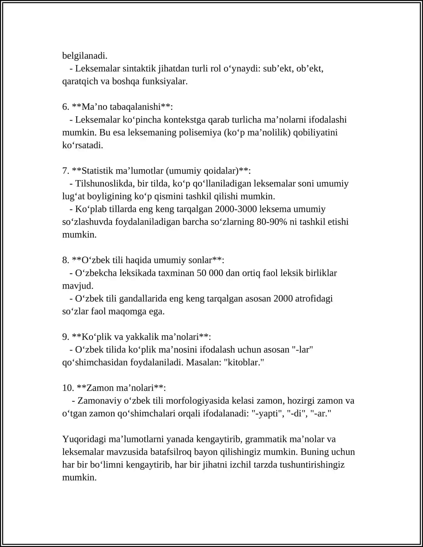"GRAMMATIK MAʼNOLARNI IFODALOVCHI VOSITALAR" 4