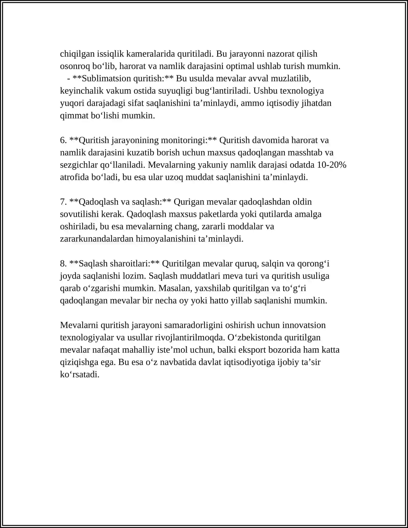 MEVALARNI QURITISH TEXNOLOGIYASI 4