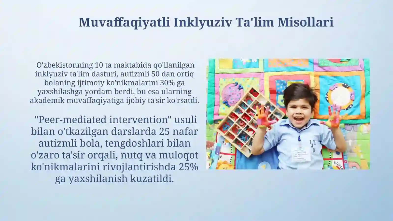 Autistik spektr buzulishiga ega bolalar uchun inklyuziv ta'lim strategiyalari 4