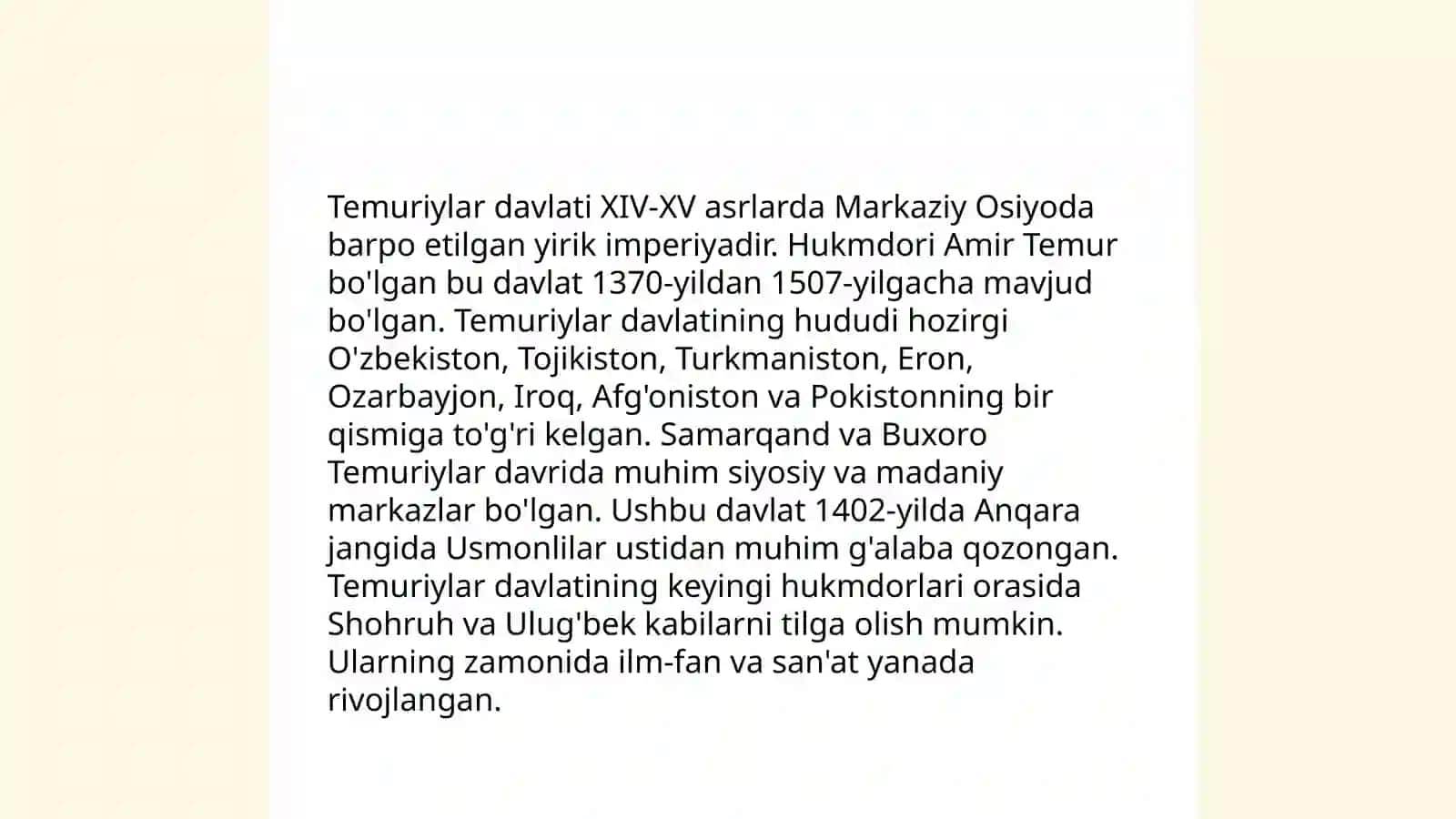 Temuriylar davri tarixiy geografiyasi avlodlari 4