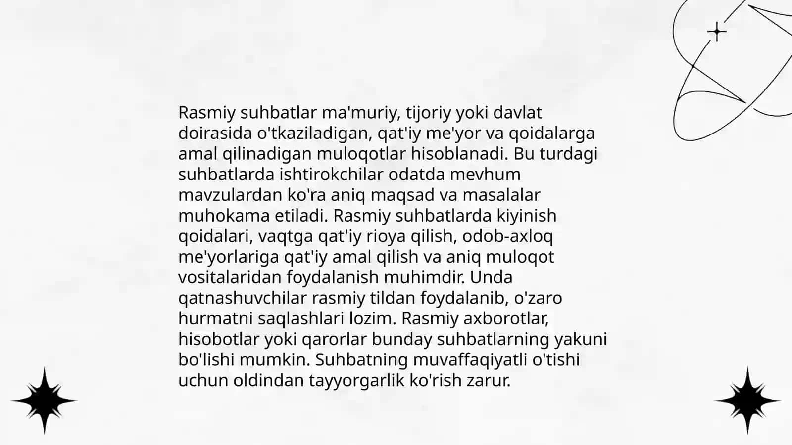 Suhbat turlari va uning mazmuni 4