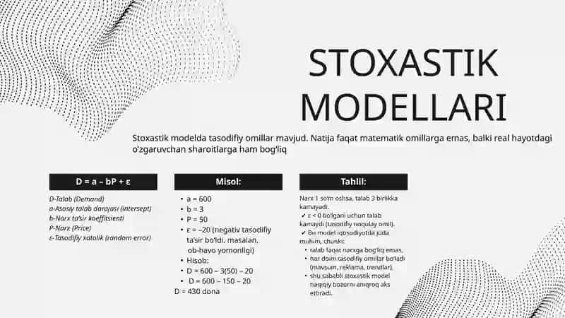 Matematik modellashtirish usullarini iqtisodiyda qo'llash 4