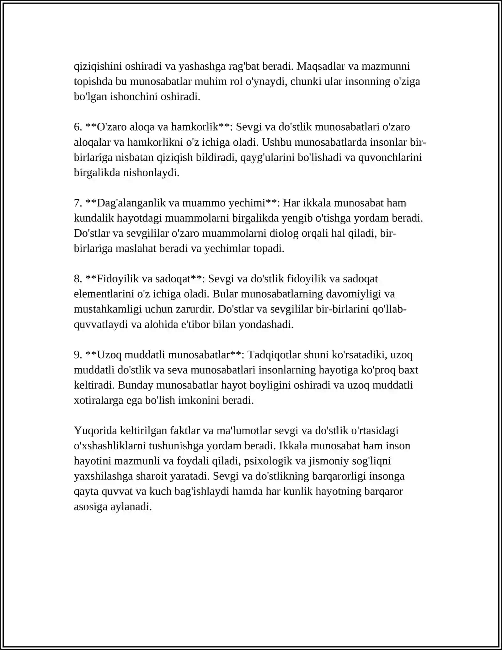 SEVGI YOKI DOʻSTLIK 4