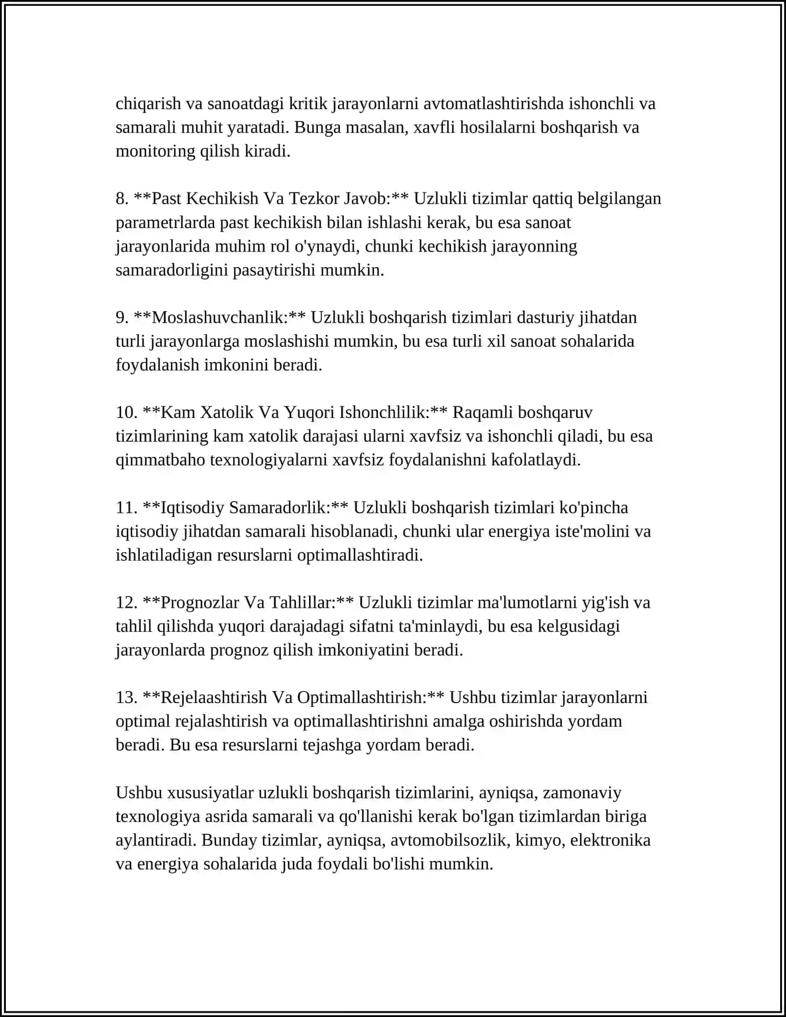 Uzlukli va uzluksiz boshqarish tizimlarini strukturasini o'zgartirish qoidalari 4
