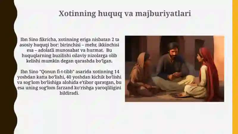 Ibn Sinoning oilaviy munosabatlari togrisidagi qarashlari 4