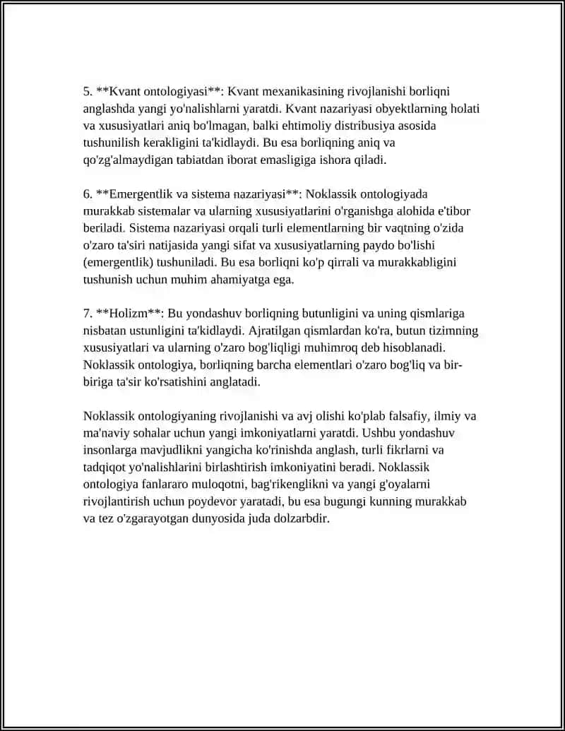 NOKLASSIK ONTOLOGIYANING YONALISHLARI VA MOHIYATI 4