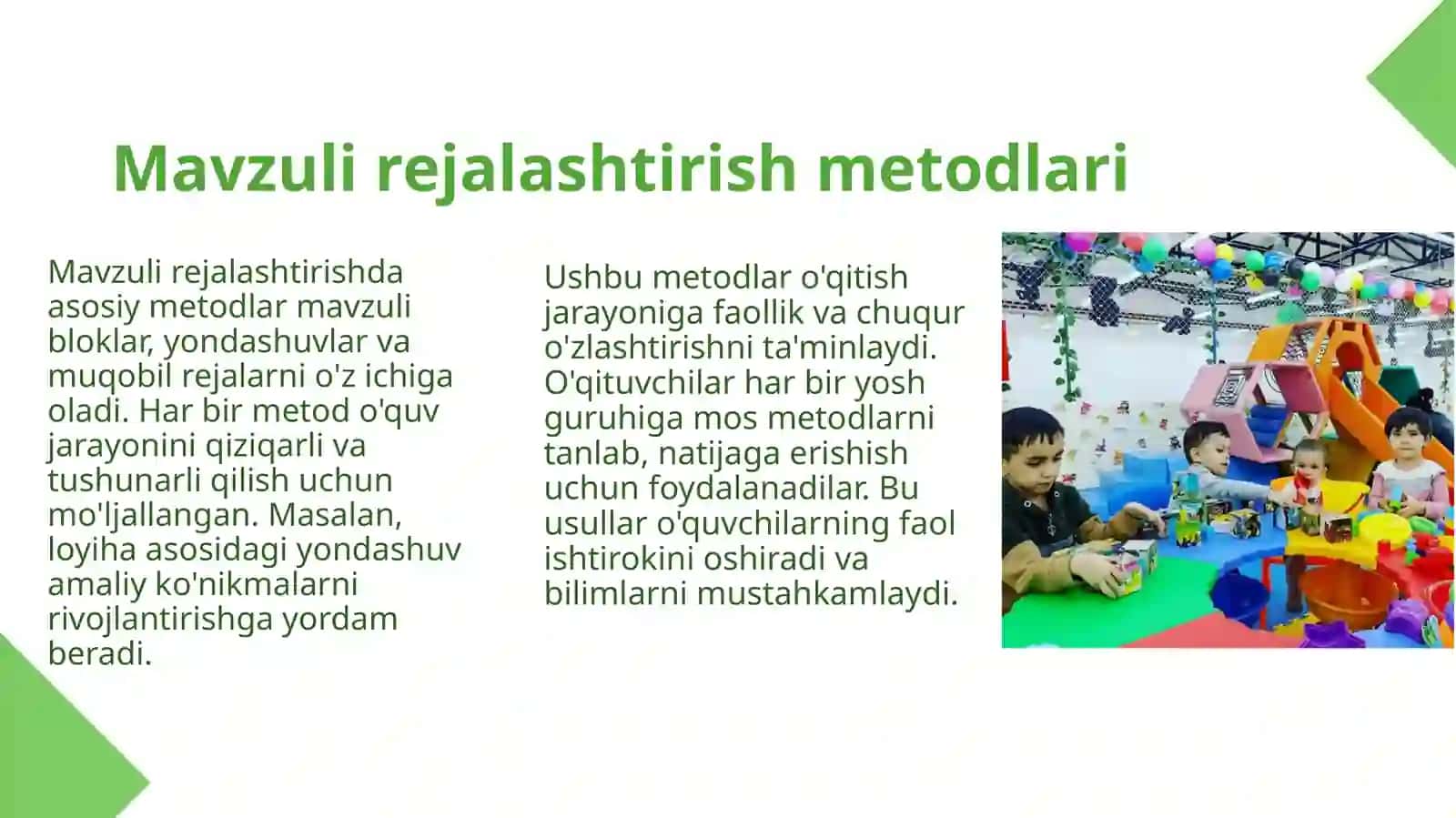 Maktabgacha ta'lim tashkilotida  ta'limiy jarayonni mavzuli rejalashtirish 4