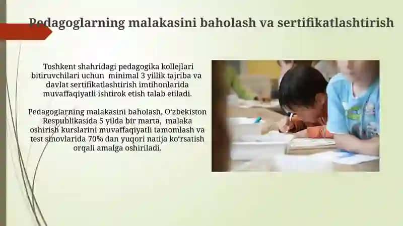 Maktabgacha ta'lim tashkilotlarida pedagoglarning malaka tasniflari 4