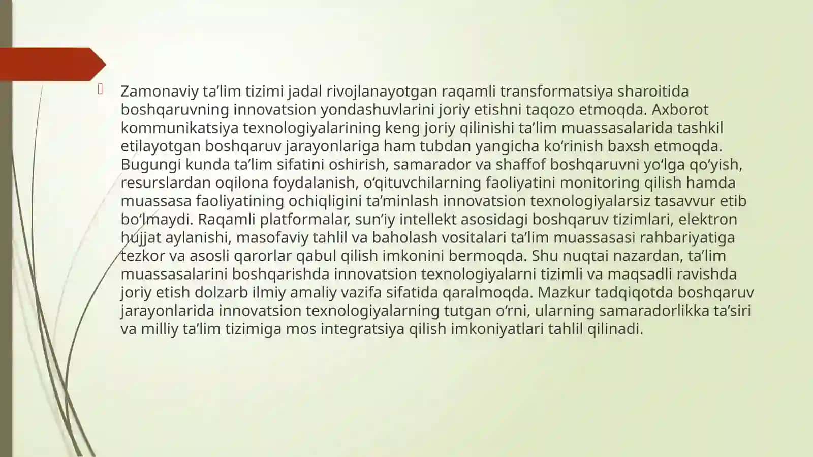 UMUMIY O’RTA TA’LIM MUSSASALARIDA INNAVATSION BOSHQARUV 4