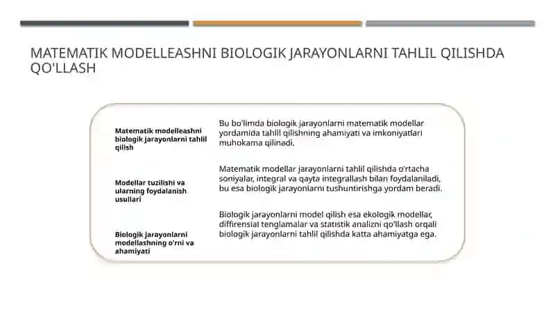 Biologik jarayonlarni statistik analiz qilish 4