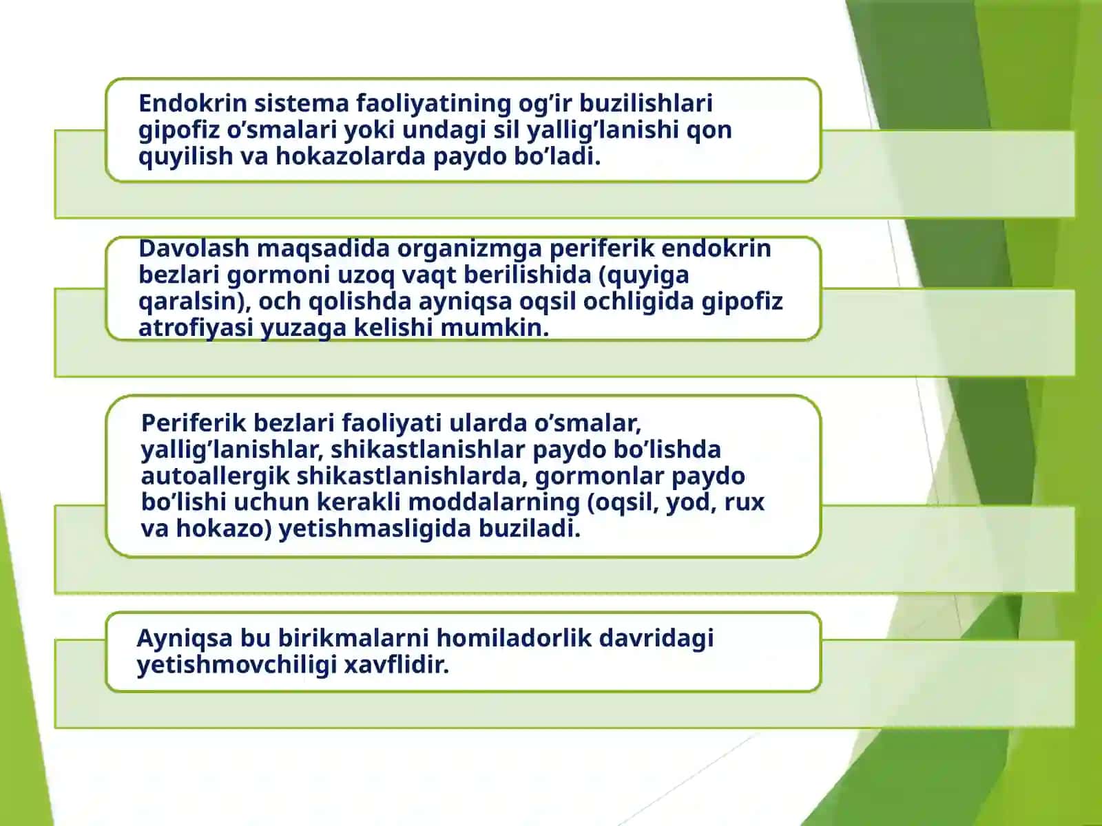Endokrinsistemasikasalliksabablari,turlarivasotsialgigiyenikmuammolari 4