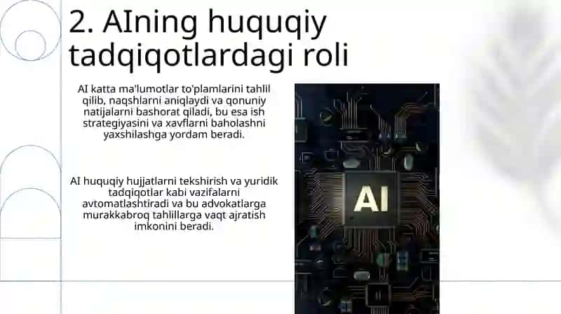Sun'iy Intellekt va huquqiy tizimlarni Intellektual kengaytirish 4