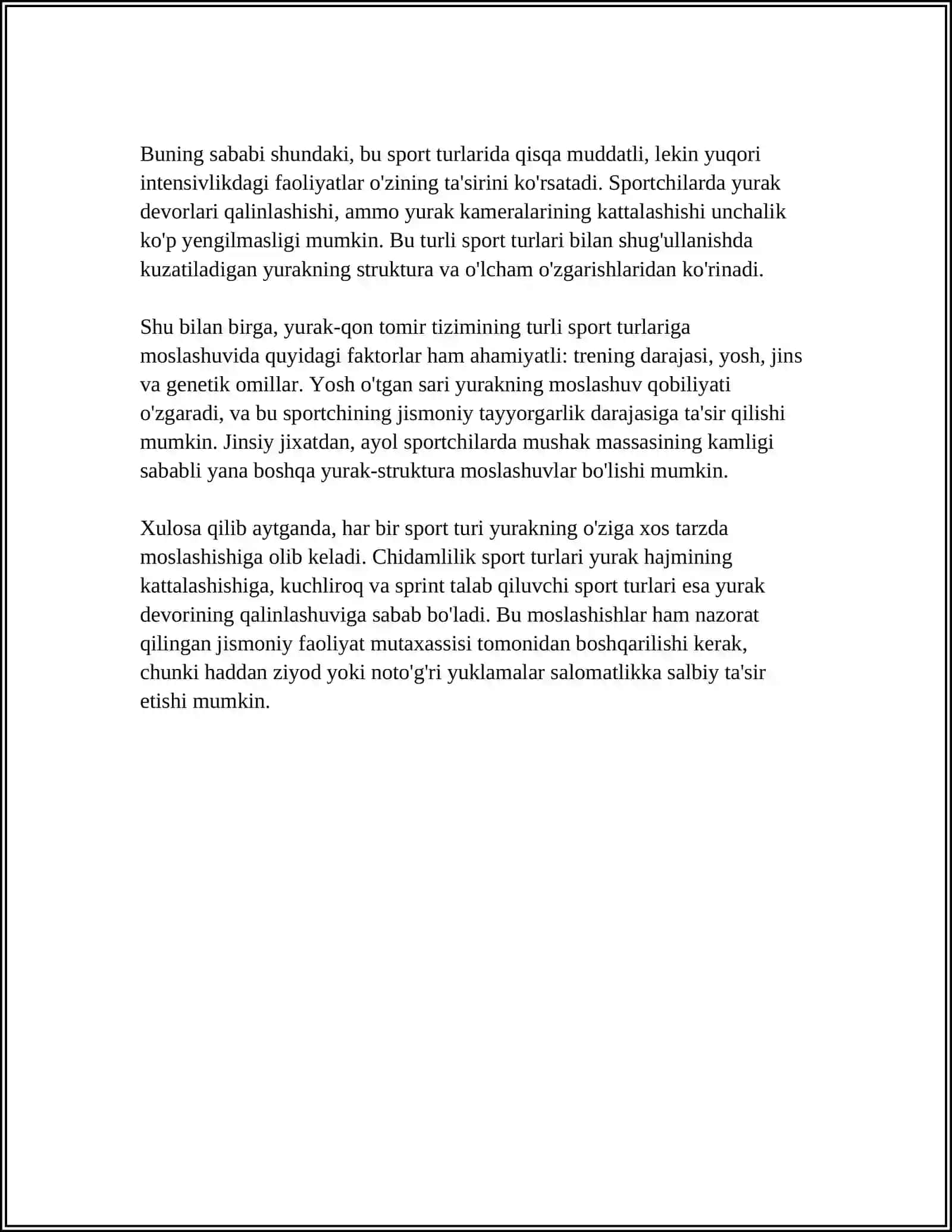 TURLI SPORTCHILARNING YURAK- QON TOMIR SISTEMASINING XUSUSIYATLARI 4
