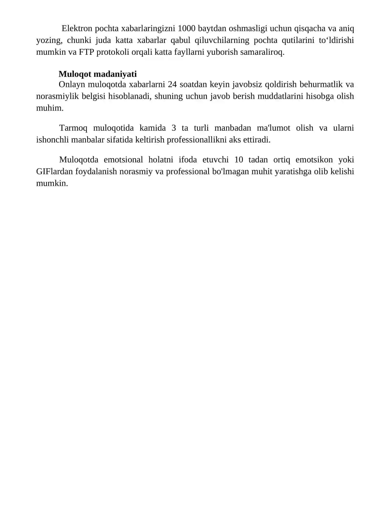 Tarmoq odob axloqi 4