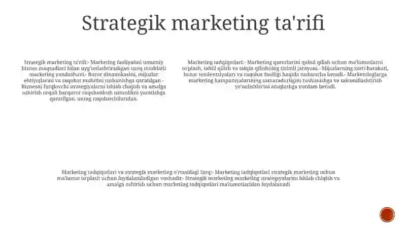 Marketing Tadqiqotlari Va Strategik Marketing O'Rtasidagi Farq 4