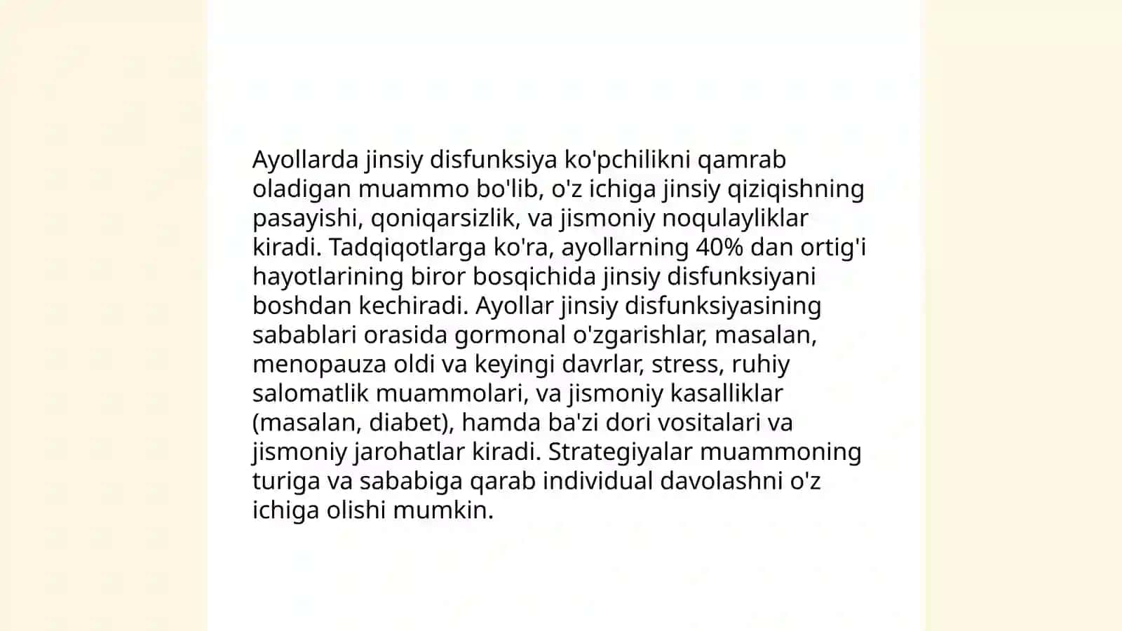 Jinsiy organlar funksiyasining buzilishi bilan bog'liq kasalliklar 4