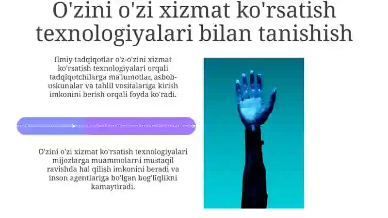 O'z o'ziga xizmat ko'rsatish texnalogiya fanida 4