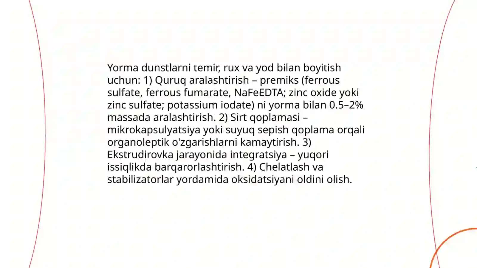 Yorma dunstlarni vitaminlar bilan boyitish texnologiyasi 4