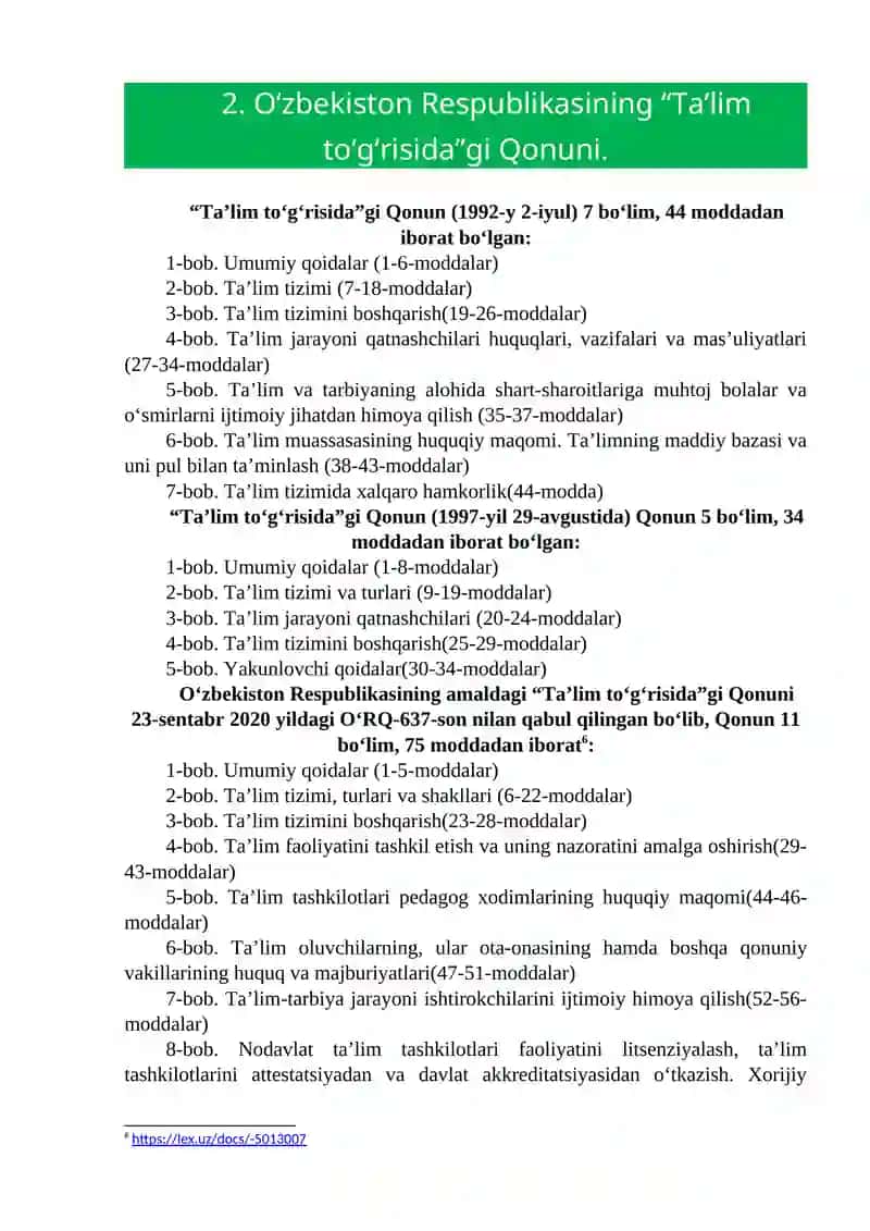 O‘zbekiston Respublikasining ta’lim tizimini rivojlantirish konsepsiyasi 4