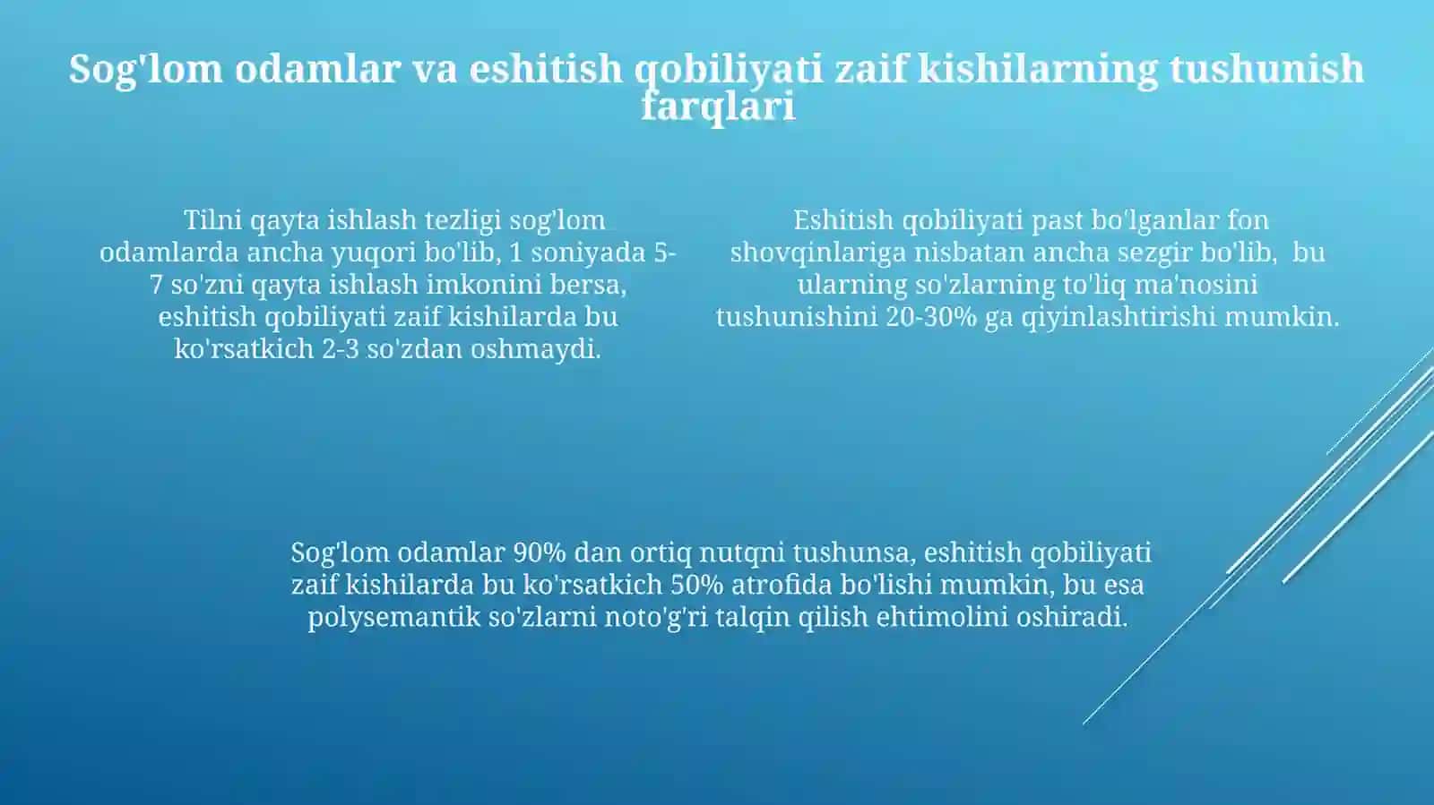 Sog'lom va eshitish qobiliyati zaif odamlarda tarjimon tomonidan ko'p ma'noli so'zlarning qo'llanilishi 4