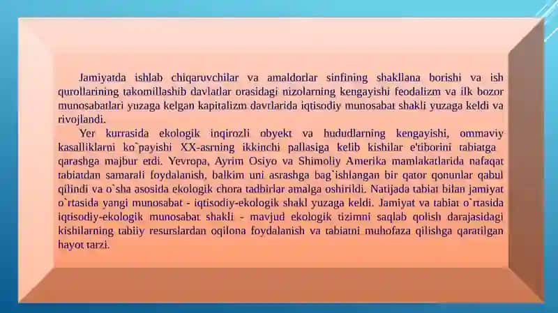 Ekologiya va huquqshunoslik fanining asosiy konsepsiyalari 4