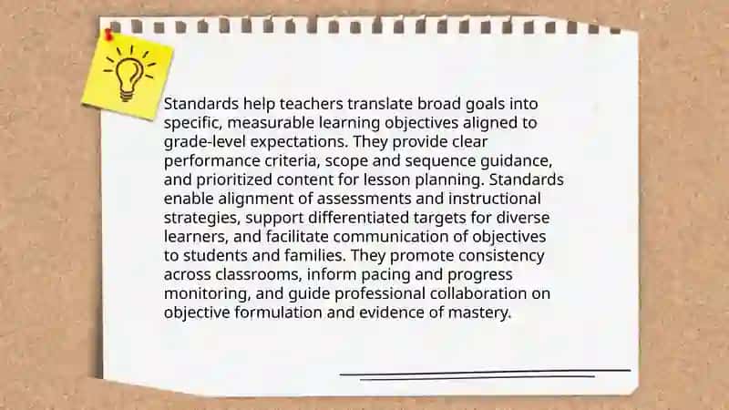 Standards Support Teachers in Lesson Planning 4