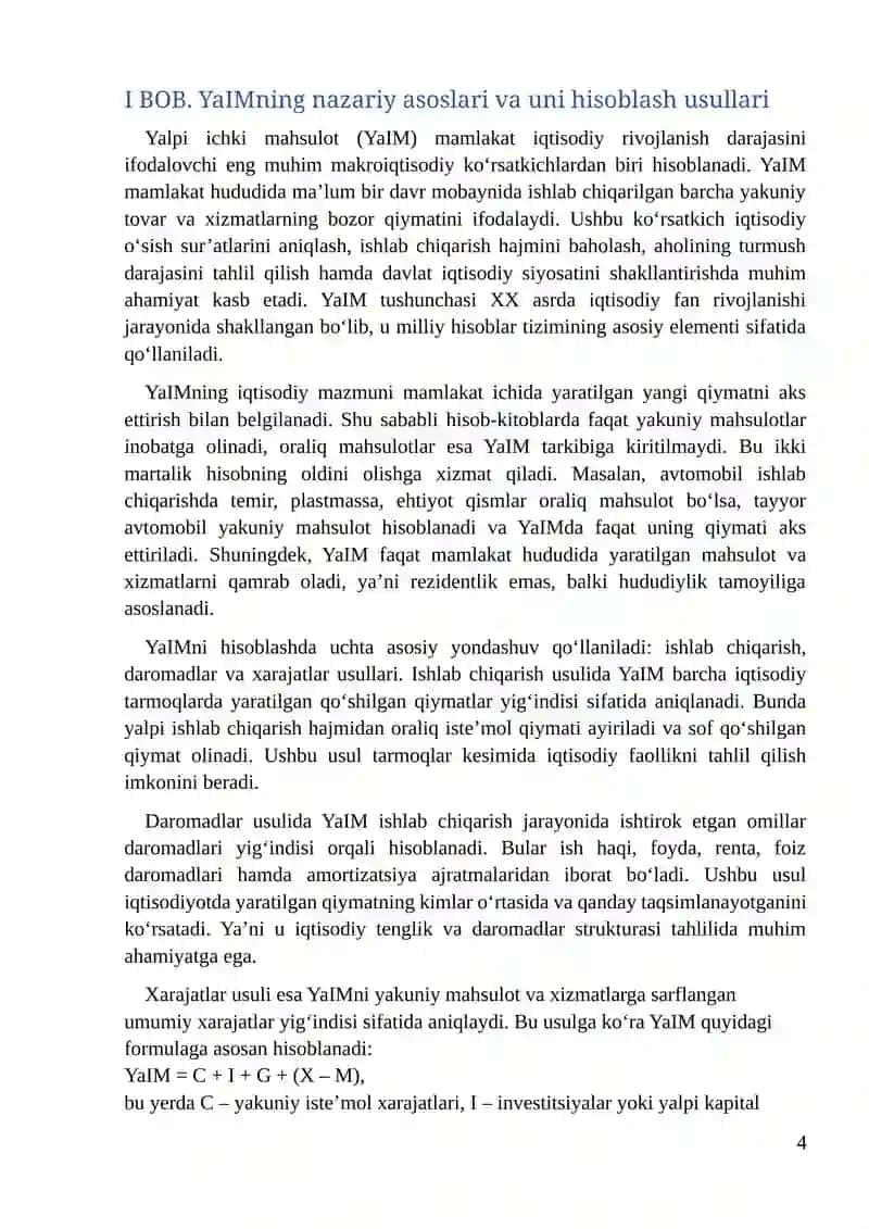 O‘zbekiston Respublikasida YaIMning xarajatlarga ko‘ra tarkibi tahlili 4
