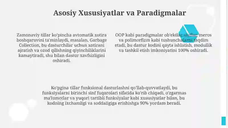 9.Zamonaviy dasturlash tillarining tahlili 4