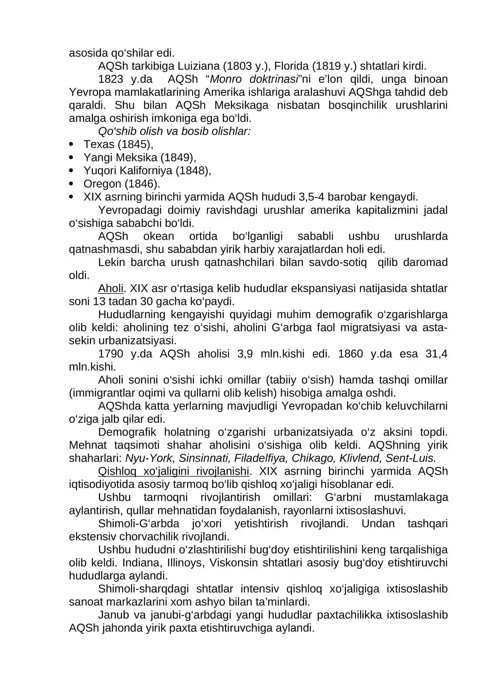 Mavzu. Mustaqillik uchun kurash. AQShning tashkil topishi 4