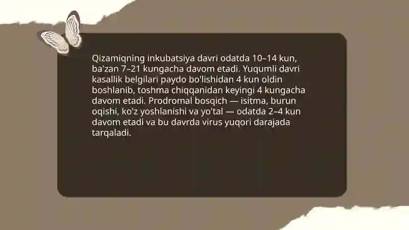Qizamiqning belgilari va virus haqida umumiy ma'lumot 4