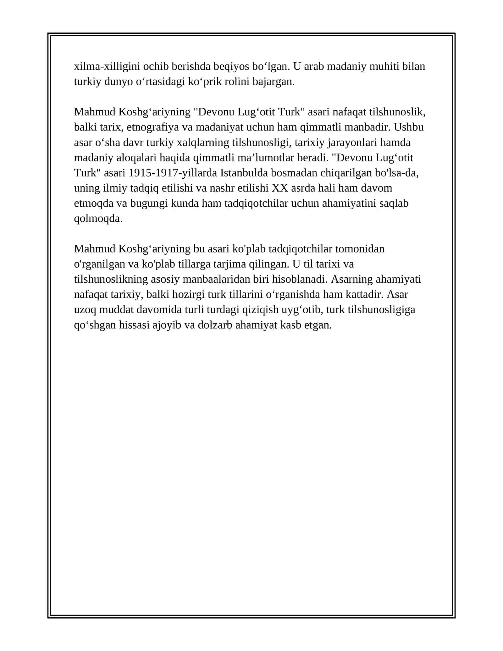 Mahmud Koshg’ariy va tilshunoslik masalalari 4