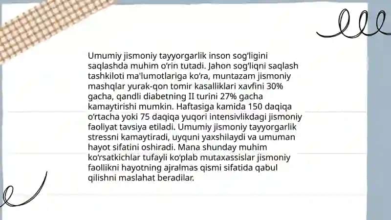 Shug'ullanuvchilar organizmida umum rivojlantiruvchi mashqlarni ta'siri 4