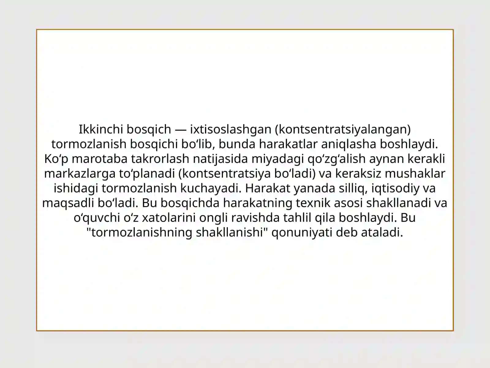 HARAKAT MALAKALARINING TASHKIL ETISH QONUNIYATLARI 4