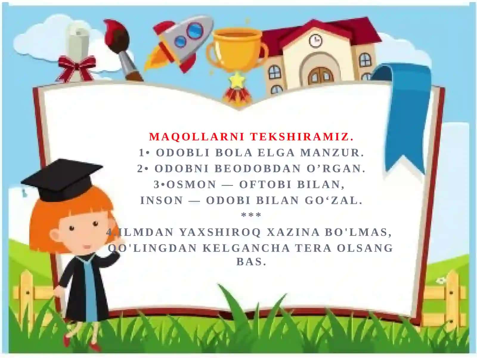 SINFDANTASHQARI O‘QISH 4