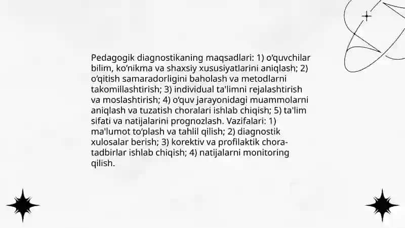 Pedagogik diagnostika tushunchasining mohiyati 4