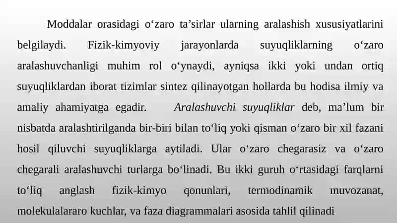 O‘zaro chegar aralashuvchi suyuqliklarning holat diagrammalari 4