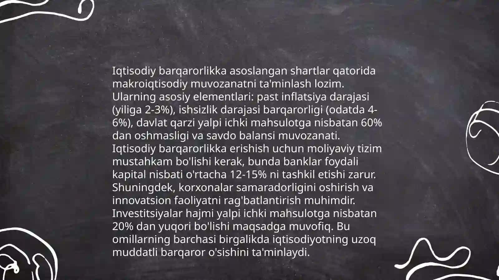 Investitsiya faoliyatini rivojlantirishning muhim shartlari Nurmatova 4