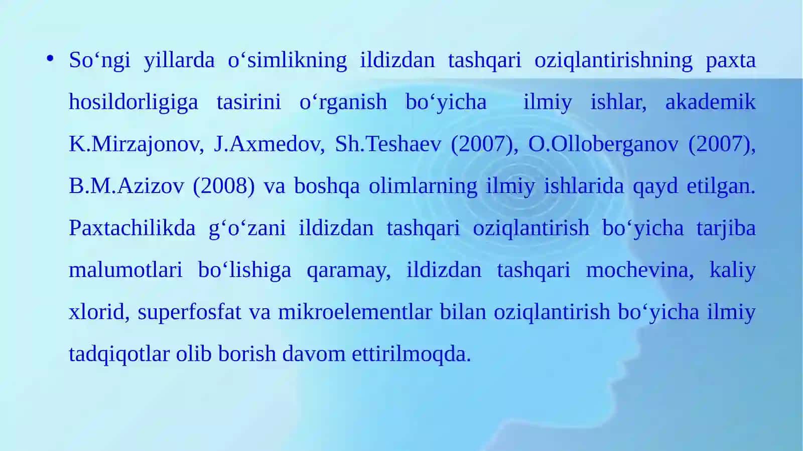 Ekinlarni ildizdan tashqari oziqlantirishning ahamiyati 4