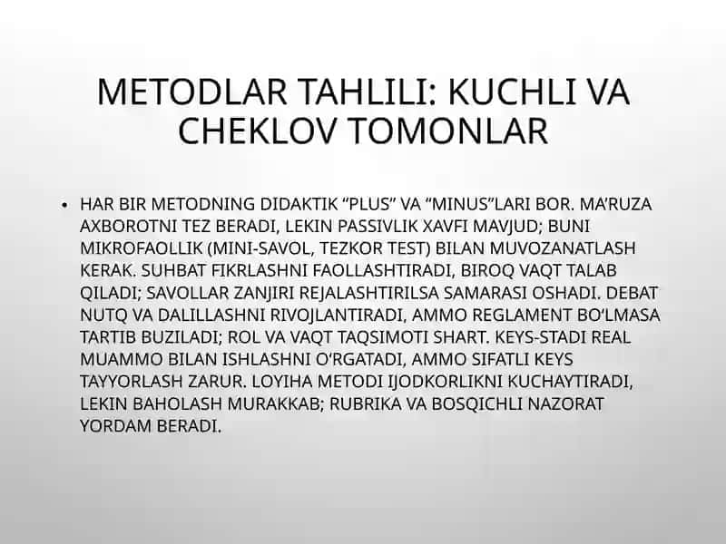 Ta’lim metodlari va vositalari: mazmuni va ahamiyati 4