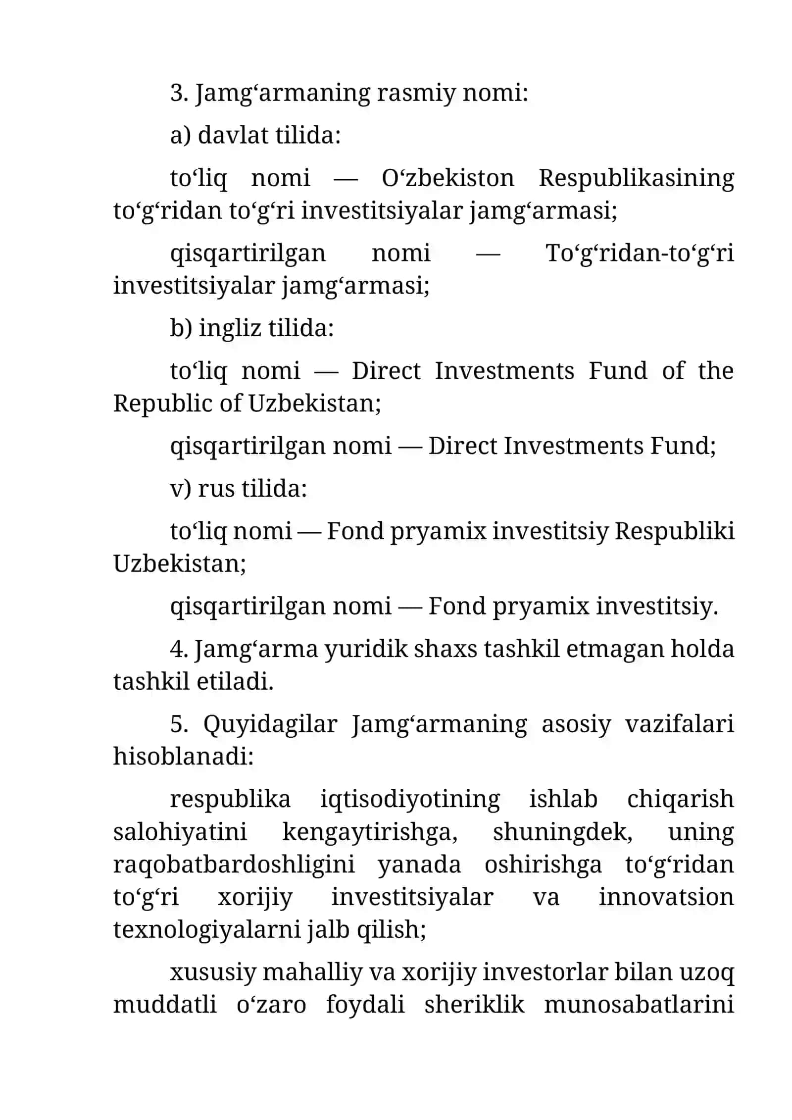O‘zbekiston Respublikasi Prezidentining Harakatlar strategiyasi farmoni 4