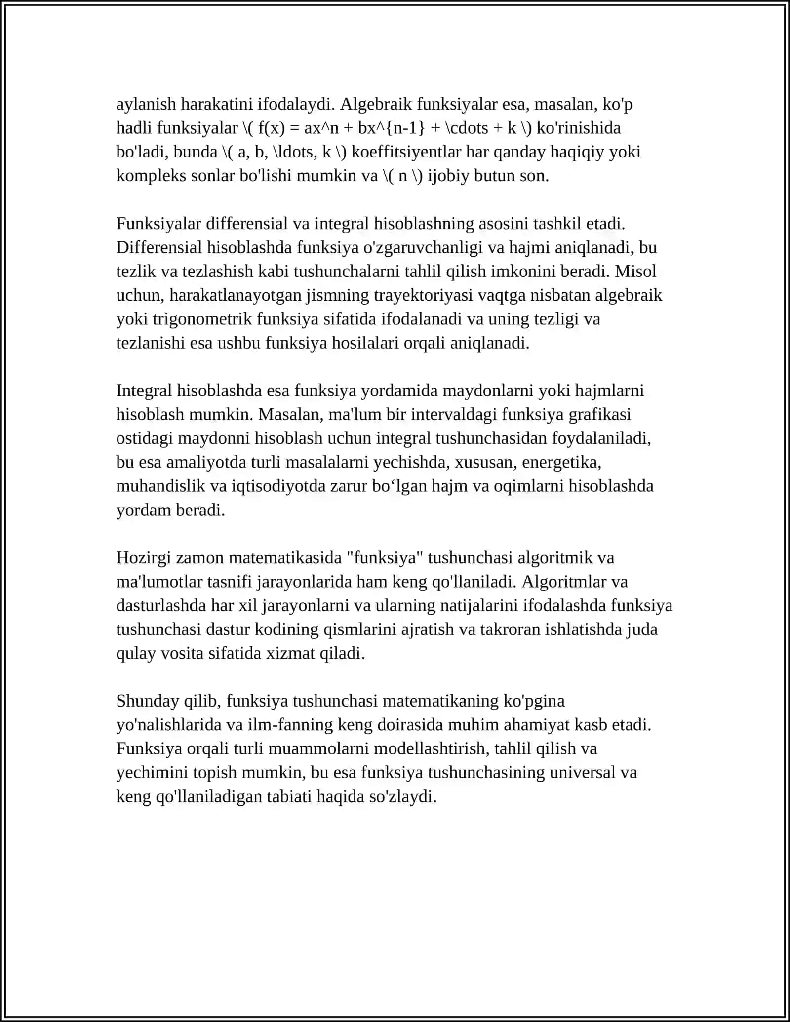 BOSHLANG’ICH FUNKSIYA VA ANIQMAS INTEGRAL 4