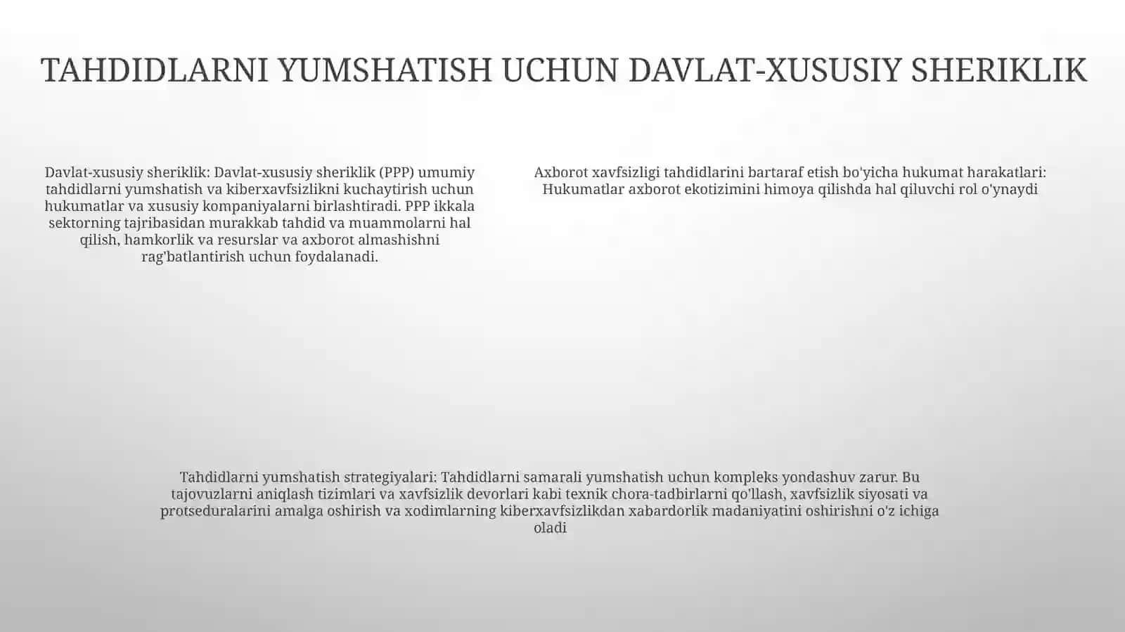 Davlatning Axborot Sohasidagi Xavfsizlikka Taxdidlarga Qarshi Chora Tadbirlari 4