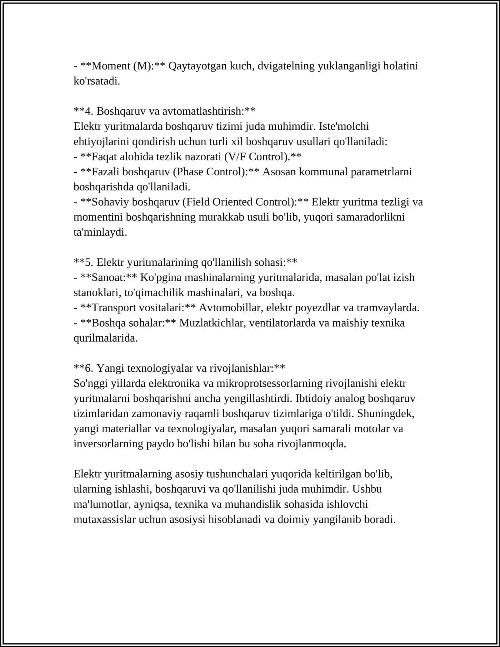 ELEKTR YURITMALARINING MEXANIK XARAKTERISTIKASI 4