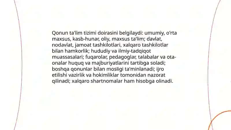 Ta'lim to'g'risida gi Qonun 4