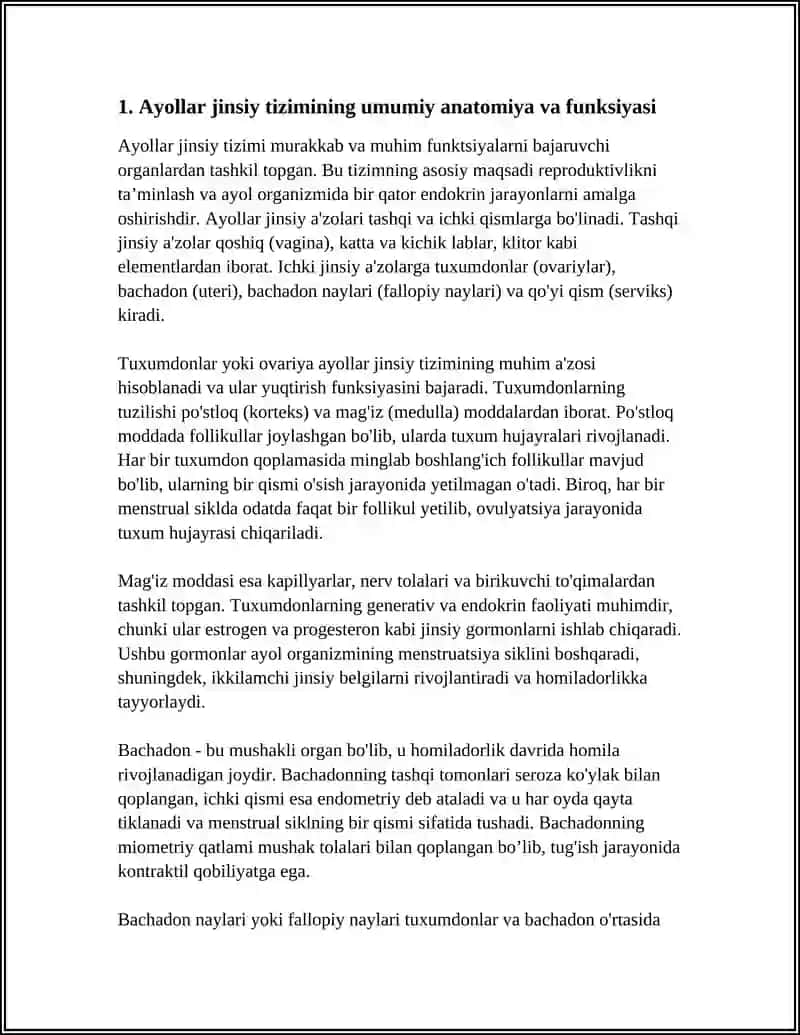 AYOLLAR JINSIY TIZIMI 4