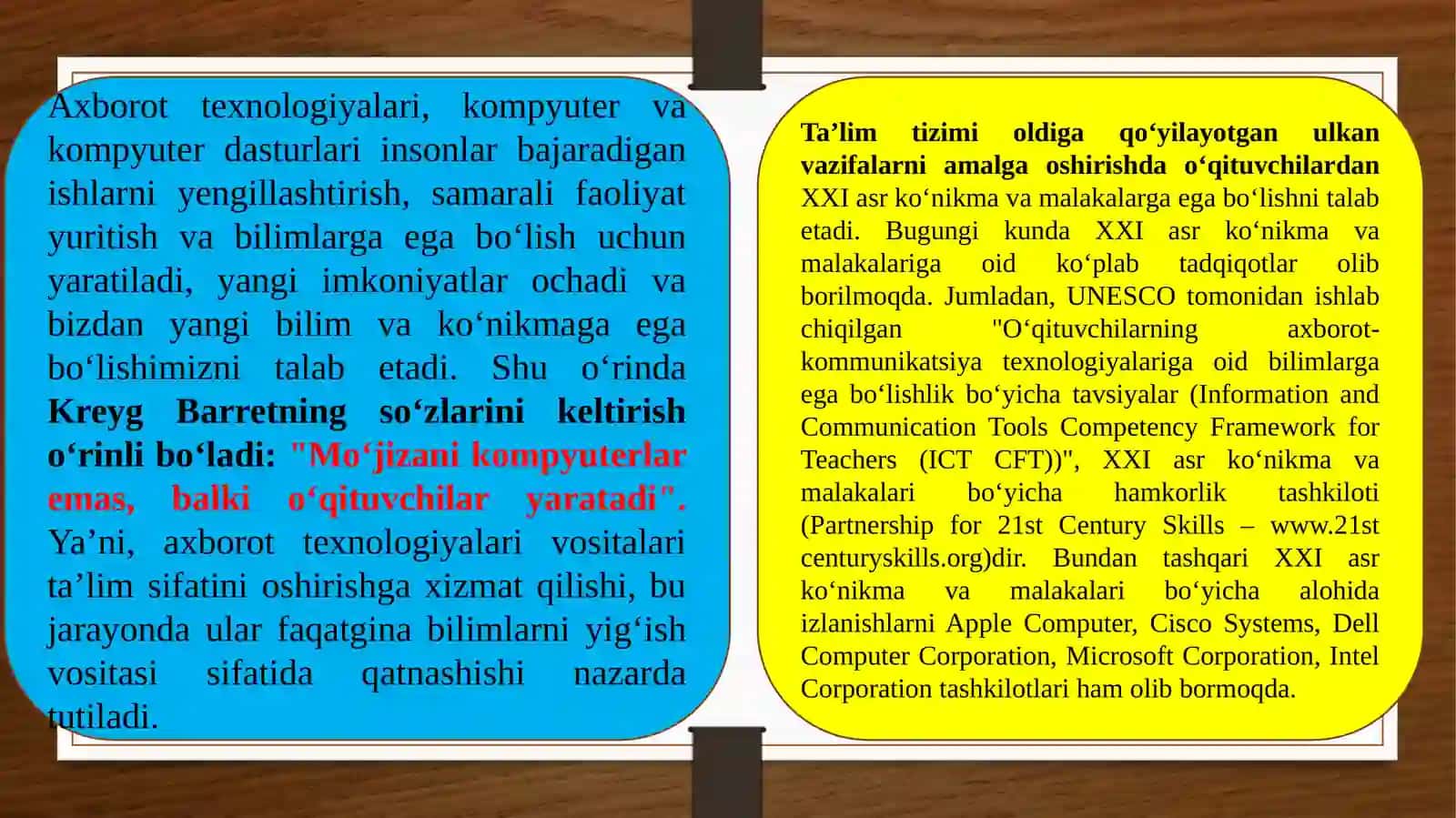 O’QITUVCHINING AXBOROT-KOMMUNIKATSIYA TEXNOLOGIYALARI (AKT) DAN FOYDALANISH MAHORATI 4