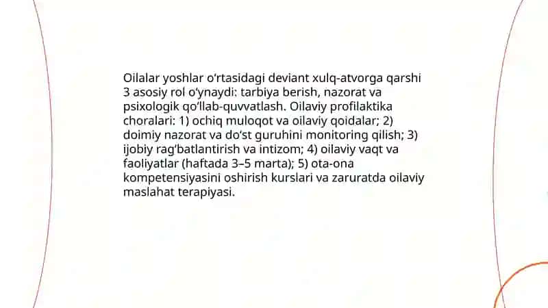Yoshlar oʻrtdasidagi deviant xulq-atvor profilaktikasi 4
