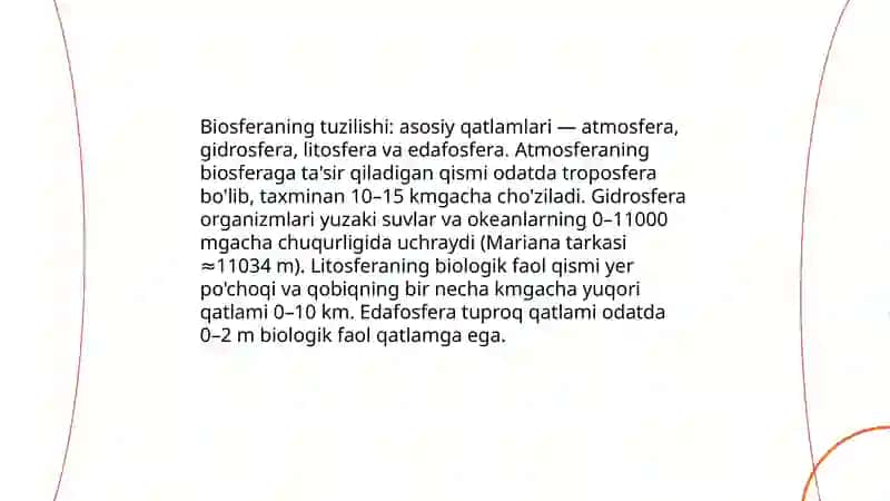 Biosfera va uning tuzilishi 4