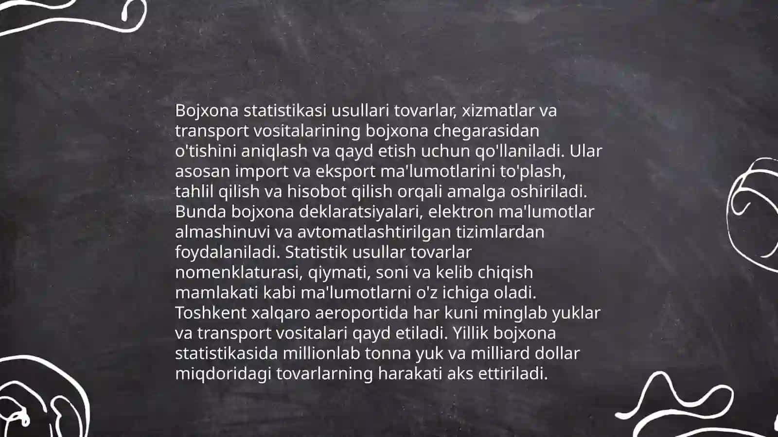 Bojxona statistikasi asoslari 4